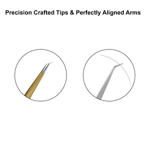 Pince à épiler Volume multifonction à pointe oblique de marque privée Extension de cils Ensemble de pinces à cils en acier inoxydable Outil de maquillage - Product Image 4