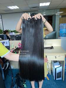 Cabello humano liso de hueso vietnamita, superdoble estiramiento, vendedor de cabello virgen Alineación de cutícula, mechones de cabello vietnamita sin procesar - Product Image 5