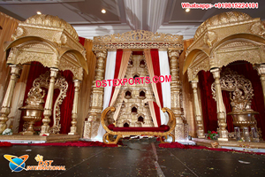 Escenario de temática romana de boda canadiense, escenario de fibra de lujo para interiores, escenario blanco - Product Image 4