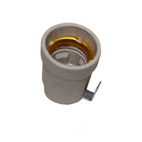 Support de lampe E27 en céramique avec/sans support, socle droit gris pour ampoule LED AC 180-260V douille de lampe à vis