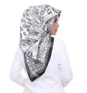 Foulard hijab musulman, pour femmes, écharpe pour la tête, collection printemps et été