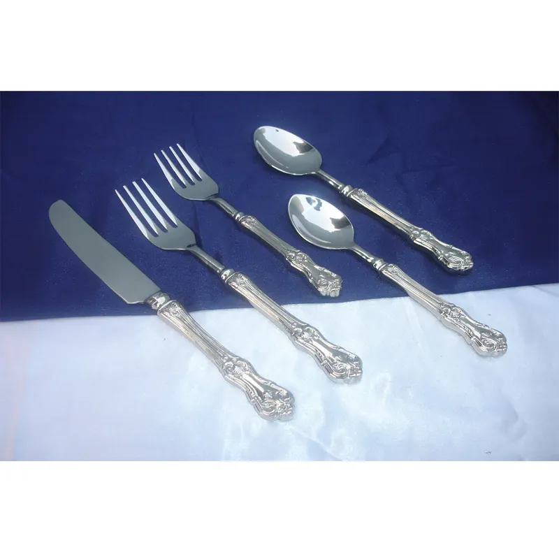 Sáng Bóng Ba Lan Dao Kéo Spoon & Fork Set Ấn Độ Fancy Dao Kéo Thiết Lập Thép Không Gỉ Bảng Ware Fancy Dao Kéo Flatware Set Kim Loại Nóng Bán