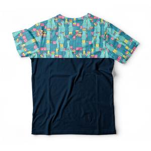 Patch Work With Custom Printing Design Short Sleeve New Arrival High Quality Casual Wear T-Shirts Mens - Product Image 2