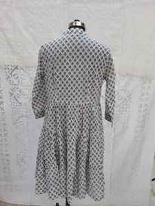 ชุดเดรสผ้าคอตตอนแขนกุดสำหรับผู้หญิงชุดเดรสผ้าฝ้ายพิมพ์ลายดีไซน์มีกระเป๋า - Product Image 5