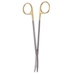 Gold Color Scissors Delicate Metzenbaum Onyx Scissors 7'' (18cm), Curved - Product Image 6
