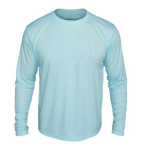 เสื้อตกปลาแขนยาวดีไซน์ล่าสุด ผ้าฝ้าย 100% UPF 50  โลโก้สั่งทำ  โลโก้ด้านหลัง ขายส่ง - Product Image 4
