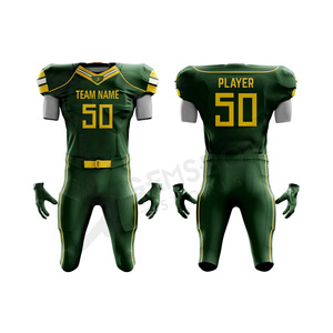 ชุดยูนิฟอร์มอเมริกันฟุตบอลสำหรับผู้ใหญ่ขายส่ง แห้งเร็ว ระบายอากาศได้ดี ป้องกันแบคทีเรีย ป้องกันรังสียูวี พิมพ์ลายดิจิทัลตามสั่ง 100% - Product Image 2