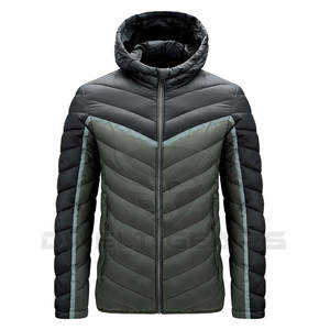 Chaqueta de cuero de invierno delgada funcional, capucha desmontable, impermeable, acolchado térmico, relleno de algodón, Material de tela cálida ligera - Product Image 1