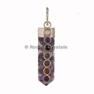 Get Online Amethyst Chakra Cabs <b>Orgonite</b> Pencil Pendants : Amethyst Chakra Cabs <b>Orgonite</b> Pencil Pendants For Sale - Product Image 1