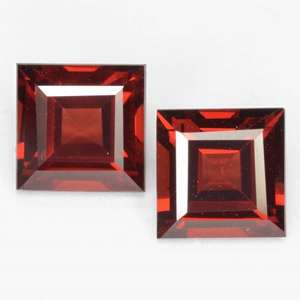 12mm carré coupe naturel Mozambique rouge grenat en gros prix usine de haute qualité pierre précieuse en vrac à facettes par carat GIA - Product Image 2