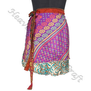 Minifaldas de seda para mujer, ropa de fiesta de dos capas, Bohemia, Vintage - Product Image 2