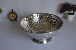 Hot Vantage moderne fantaisie luxe Premium nouveau Design aluminium cristal laiton servant piédestal bol plat pour les fêtes d'utilisation de cuisine - Product Image 4