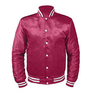 Vente en gros de vestes de baseball universitaires en satin 100% polyester personnalisables bas actifs avec broderie - Product Image 4