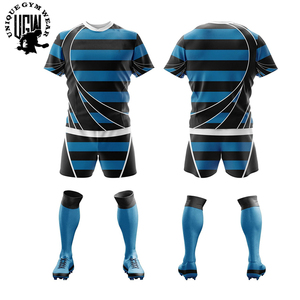 Conjunto de uniforme de rugby de alta calidad y grueso personalizado unisex, pantalones cortos transpirables de mezcla de algodón de secado rápido, último diseño disponible para - Product Image 3