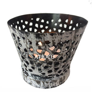 Nuevo estilo Jali Votive Angustia Color blanco portavelas atractivo t-light Pilar diseños decoración de la boda hermosos frascos - Product Image 1