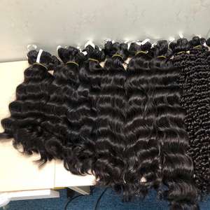 Extensions de cheveux humains Remy cambodgiens vierges 100% non traités Double trame dentelle naturelle soyeuse vague droite Grade 1B Type de tissage - Product Image 1