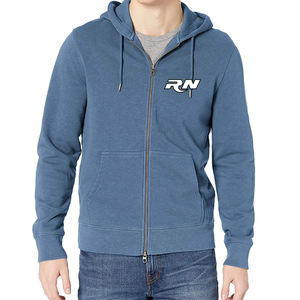 เสื้อฮู้ดซิปหน้าสำหรับผู้ชาย,แบบเต็มตัวไม่มีลาย - Product Image 1