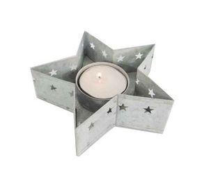 BOUGIER GRAVÉ ÉTOILE EN MÉTAL SUR ÉTOILE ÉTOILE BRASSWORLD INDE - Product Image 1