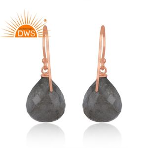 Boucles d'oreilles pendantes pour femme, bijoux en argent Sterling 925, pierres précieuses Labradorite naturelles, accessoire pour fabrication de bijoux - Product Image 4