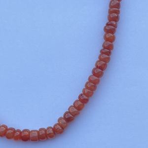 8mm 10mm Natural naranja cornalina piedra suave Rondelle tendencia piedras preciosas collar joyería al mejor precio al por mayor en línea - Product Image 5