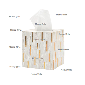 Boîte à mouchoirs en bois et nacre, qualité exclusive, taille personnalisée, boîte à mouchoirs en papier pour les meilleures ventes - Product Image 5