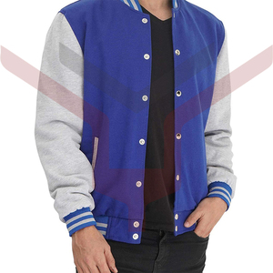 แจ็คเก็ตเบสบอล,บอมเบอร์หนังแจ็คเก็ตเบสบอลสำหรับผู้ชาย - Product Image 3