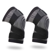 Genouillère de soutien sportif en néoprène élastique tricoté, compression épaisse, couleurs personnalisables, protection professionnelle 3D
