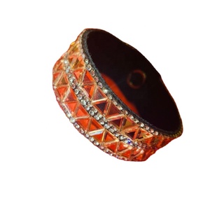 Premium Quality Luxury Latest Design Fashion Suede <b>Leather</b> <b>Bracelet</b> With Colorful Rock Crystal/ Rhinestone/Beaded Manufacturer - Product Image 1