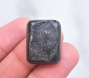 หินโมราสีดำ Druzy,หินขัดธรรมชาติสำหรับสามีของขวัญโมราสีดำจี้อัญมณีดรูซี่ - Product Image 5