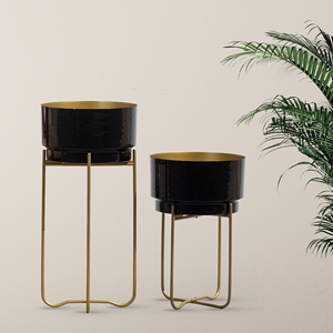 Maceta de Metal decorativa hecha a mano con soporte para plantas de interior y exterior estética Vintage elegante hogar balcón jardín - Product Image 2