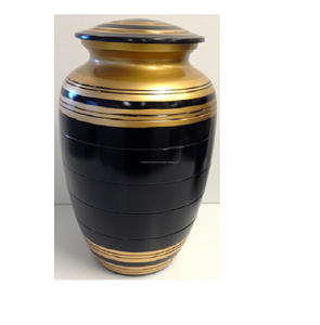 Nouvelle arrivée urnes de crémation pour adultes en laiton belle conception de gravure émail de couleur or et blanc fini. - Product Image 5