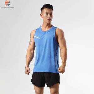 Débardeur sans manches noir pour homme, col rond, motif à pois, séchage rapide, vêtements de sport, polyester tricoté - Product Image 2