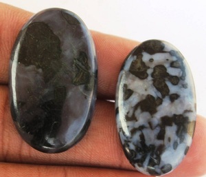 Gabro jaspe cuenta ovalada collar de piedra piedras cuenta ovalada encantos de cristal para la fabricación de joyas de cristal collar de mujer mayorista - Product Image 2