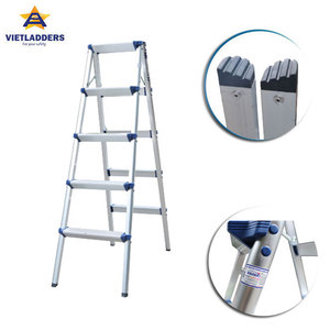 Best Quality <b>Foldable</b> Aluminum <b>Step</b> Ladder 6FT 6 <b>Steps</b> 150kg Capacity Modern Home Industrial Use Supermarket Warehouse Use - Product Image 5