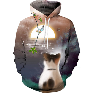 Sudadera con capucha para hombre, de algodón y poliéster, deportiva, con Logo personalizado, color negro, 2023 - Product Image 2