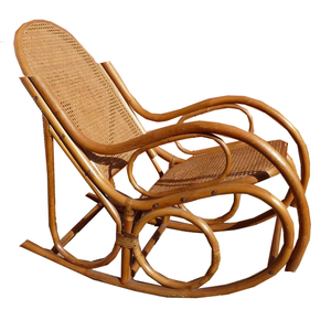 เก้าอี้โยกหวายธรรมชาติ 100% เก้าอี้พักผ่อน/ เฟอร์นิเจอร์หวายธรรมชาติจากเวียดนาม//เรเชล: +84896436456 - Product Image 1