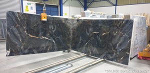 2025 Nero <strong>Portoro</strong> Polished Honed Brushed Leather <strong>Marble</strong> 2cm Slabs Made in Turkey <strong>Black</strong> <strong>Marble</strong> Slabs Stone for Wall Floor Tiles - Product Image 3