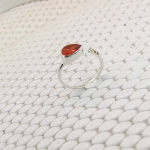 Joyería fina de Plata de Ley 925 para mujer, anillos de flores de boda cornalina, joyería de fiesta para mujer - Product Image 5