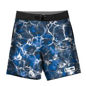 Bañadores cortos de playa para hombre, traje de baño personalizado de diseño azul - Product Image 1