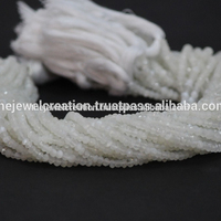 Perles de pierre de lune blanche naturelle facettées de 4 mm, qualité AAA, vente en gros pour la fabrication de bijoux, colliers en ligne