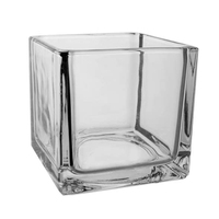 Bougie de style carré en verre avec couvercle, fournitures de maison, de jardin, magnifique mariage
