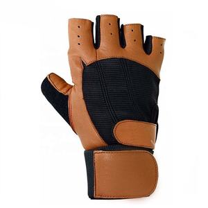 Leather Touch Screen Half-<b>Finger</b> Weightlifting Gloves with Adjustable Wrist Strap and Non-Slip Palm - Product Image 2