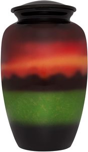 Urna de cremación de aleación, bandera americana, Brassworld, India - Product Image 4