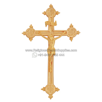 Crucifix catholique en laiton CF1009 Symbole religieux élégant pour la prière et la dévotion