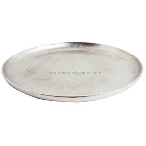 Nouvel Arrivage Design Antique Forme Personnalisée Métal Aluminium Plateau De Présentation De Service Alimentaire Or Utiliser Hôtel Restaurant De Table - Product Image 4