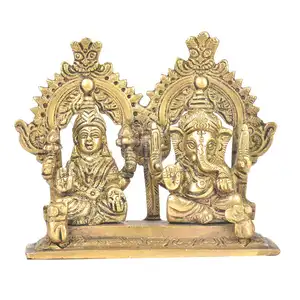 Estatueta artesanal de bronze dourado lagshmi & ganesha, coruja & musyen, esculturas, estatueta de estátua, peças de decoração, itens de presente