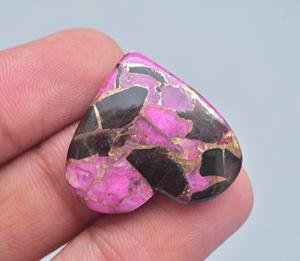 Arizona Turquoise <b>Heart</b> Cabochon Wholesale Turquoise <b>Heart</b> <b>Shape</b> Gemstone Tourmaline With Mohave Copper Turquoise Loose Gemstone - Product Image 2