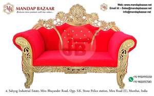 Canapé trône de mariage indien classique élégant Mandap modèle MANDAP BAZAAR marque meilleure qualité pour les décorations de mariage élégantes - Product Image 5
