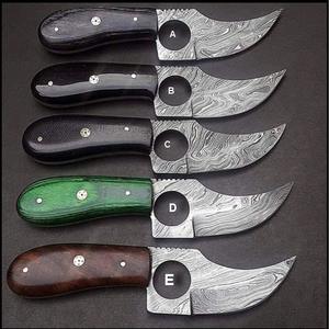 Customizable Premium Quality Damascus Steel Skinner <b>Knife</b> Comfortable Wood Horn Handle Leather <b>Sheath</b> <b>for</b> Hunting-DIY OEM - Product Image 1