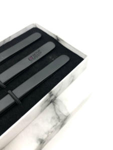 Revêtement en poudre noire longue de qualité professionnelle à 45 degrés avec pince à épiler d'extension de cils en acier inoxydable à pointe dorée outils de beauté - Product Image 6